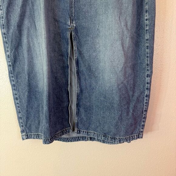 Lane Bryant Blue Denim midi Skirt 22 - Picture 3 of 5